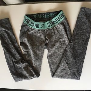 Gymshark flex leggings Charcoal Marl/Dusky Teal